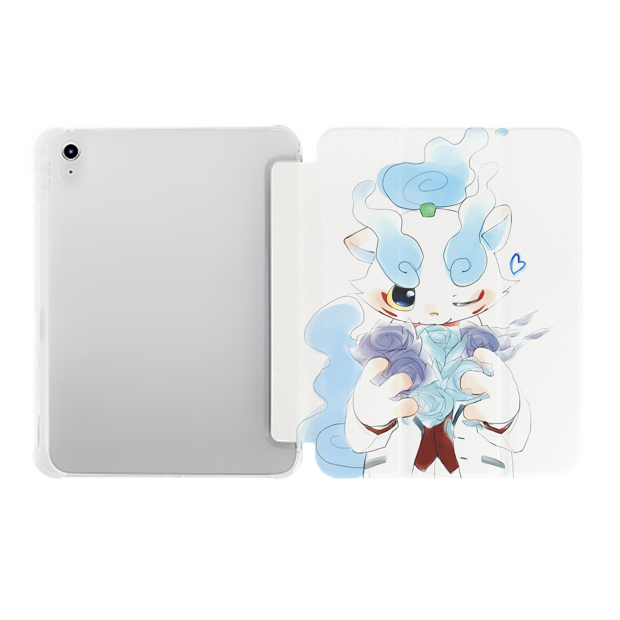 （画像用） 妖怪ウォッチ Yo-kai Watch IPad ケース ペン収納付き 三つ折りスタンド PUレザー×シリコン 対応機種9.5/10.5/10.9インチ